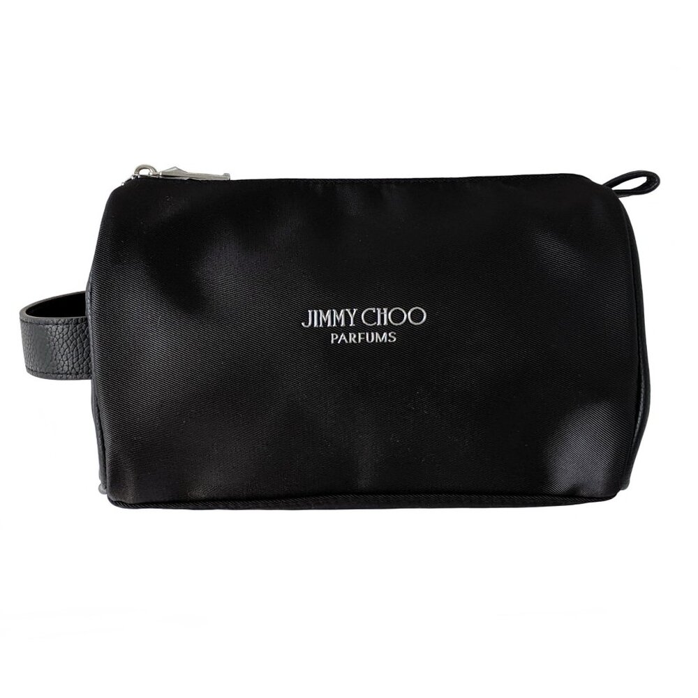 Jimmy Choo Parfums Black Makeup Pouch Travel Toiletry Bag